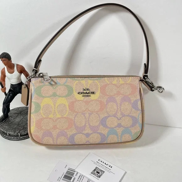 Coach Nolita 19 In Rainbow Signature Canvas NWT - Picture 2 of 5